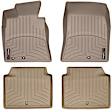 SET-W24453062 Front Row, Second Row FloorLiner Series Molded Floor Liner, Tan Made of Rubberized Thermoplastic Polyolefins
