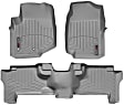 SET-W24460071-C Front Row, Second Row FloorLiner Series Molded Floor Liner, Gray Made of Rubberized Thermoplastic Polyolefins