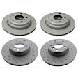 SET-ZCZ34118848417-A Front and Rear Brake Disc, Plain Surface