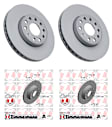 SET-ZCZ600322120-A Front and Rear Brake Disc, Front-Plain Surface/Rear-Cross-Drilled, Front-288 mm/Rear-272 mm