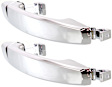 Rear, Driver and Passenger Side Chrome Exterior Door Handle, Without Key Hole