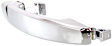 Rear, Driver and Passenger Side Chrome Exterior Door Handle, Without Key Hole
