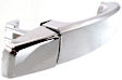 Rear, Driver and Passenger Side Chrome Exterior Door Handle, Without Key Hole