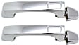 Front or Rear, Driver and Passenger Side Chrome Exterior Door Handle, Without Key Hole