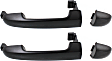 Front and Rear, Driver or Passenger Side Primed Exterior Door Handle, Without Key Hole