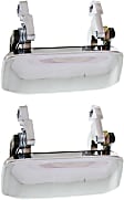 Front, Driver and Passenger Side Chrome Exterior Door Handle, Without Key Hole