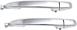 Rear, Driver and Passenger Side Chrome Exterior Door Handle, Without Key Hole