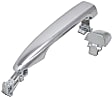 Rear, Driver and Passenger Side Exterior Door Handles, Chrome, Without Key Hole, Without Push Button Start