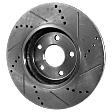 Front and Rear Brake Discs, 4-Wheel Set, Cross-drilled and Slotted, 5 Lugs, For Models With 321mm Front Disc, Single Piston Front Calipers, Pro-Line Series