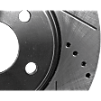Front and Rear Brake Discs, 4-Wheel Set, Cross-drilled and Slotted, 5 Lugs, For Models With 321mm Front Disc, Single Piston Front Calipers, Pro-Line Series