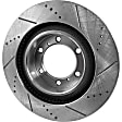 2013 Dodge Durango - Front and Rear Brake Disc, Cross-drilled and Slotted, 5 Lugs, 330 mm, Except Heavy Duty Brakes, 5.7L 8Cyl, Pro-Line Series
