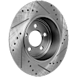 2008 Dodge Charger - Front and Rear Brake Disc, Cross-drilled and Slotted, 5 Lugs, RWD,  Single Piston Front Caliper, Solid Rear Disc, 2.7L 6Cyl, Pro-Line Series