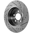 2008 Dodge Charger - Front and Rear Brake Disc, Cross-drilled and Slotted, 5 Lugs, RWD,  Single Piston Front Caliper, Solid Rear Disc, 2.7L 6Cyl, Pro-Line Series
