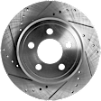 2008 Dodge Charger - Front and Rear Brake Disc, Cross-drilled and Slotted, 5 Lugs, RWD,  Single Piston Front Caliper, Solid Rear Disc, 2.7L 6Cyl, Pro-Line Series