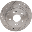 2009 Honda Accord - Front and Rear Brake Disc, Natural Finish, Cross-drilled and Slotted, Front-Vented/Rear-Solid, 5 Lugs, Front-281.94 mm/Rear-281.69 mm, 2.4L 4Cyl, Pro-Line Series