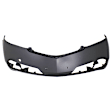 0002BA-87-0 Front Primed Bumper Cover, White Glove Premium Unfolded Delivery,  With Fog Light Holes, Without Parking Aid Sensor Holes