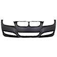 0054C-87C-0 Front Primed Bumper Cover, White Glove Premium Unfolded Delivery,  Sedan/Wagon, With Fog Light Holes, Without Park Distance Control, Without Headlight Washer Holes