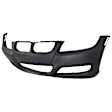 0054C-87C-0 Front Primed Bumper Cover, White Glove Premium Unfolded Delivery,  Sedan/Wagon, With Fog Light Holes, Without Park Distance Control, Without Headlight Washer Holes