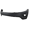 088B-87UU Front, Upper Primed Bumper Cover, White Glove Premium Unfolded Delivery,  Without Parking Aid Sensor Holes