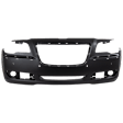 108A-87-1 Front Primed Bumper Cover, White Glove Premium Unfolded Delivery,  Sedan, Except SRT-8 Model, With Parking Aid Sensor Holes