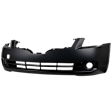 1614-87-0 Front Primed Bumper Cover, White Glove Premium Unfolded Delivery,  Sedan, With Fog Light Holes, Without Parking Aid Sensor Holes