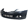 1614-87-2 Front Primed Bumper Cover, White Glove Premium Unfolded Delivery,  Sedan, With Fog Light Holes, Without Parking Aid Sensor Holes