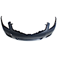 1614-87-2 Front Primed Bumper Cover, White Glove Premium Unfolded Delivery,  Sedan, With Fog Light Holes, Without Parking Aid Sensor Holes