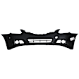 1614-87A-0 Front Primed Bumper Cover, White Glove Premium Unfolded Delivery,  Coupe, With Fog Light Holes, Without Parking Aid Sensor Holes