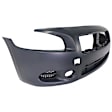 1633-87-0 Front Primed Bumper Cover, White Glove Premium Unfolded Delivery,  With Fog Light Holes
