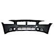 1633-87-0 Front Primed Bumper Cover, White Glove Premium Unfolded Delivery,  With Fog Light Holes