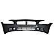 1633-87Q-0 Front Primed Bumper Cover, White Glove Premium Unfolded Delivery,  With Fog Light Holes CAPA Certified