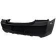 173A-89 Rear Primed Bumper Cover, White Glove Premium Unfolded Delivery,  Without Parking Aid Sensor Holes, Except SRT8