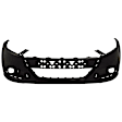 197A-87U Front Primed Bumper Cover, White Glove Premium Unfolded Delivery,  Without Tow Hook Hole