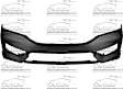 2817-87-4 Sedan Front Primed Bumper Cover