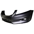 2817-87C-0 Front Primed Bumper Cover, White Glove Premium Unfolded Delivery,  Sedan, Without Parking Aid Sensor Holes, With Spoiler Holes, With Fog Light Holes
