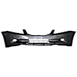 2817-87C-0 Front Primed Bumper Cover, White Glove Premium Unfolded Delivery,  Sedan, Without Parking Aid Sensor Holes, With Spoiler Holes, With Fog Light Holes