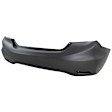 2913A-89Q-0 Rear, Primed Upper Bumper Cover, White Glove Premium Unfolded Delivery, Sedan, CAPA CERTIFIED