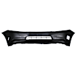 2913D-87-0 Front Primed Bumper Cover, White Glove Premium Unfolded Delivery,  Sedan, DX/HF/LX Models, Without Fog Light Holes