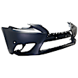 2016 Lexus IS300 - Front Primed Bumper Cover, For Models Without F Sport Package and Headlight Washer Holes, With Park Distance Control Sensor Holes, White Glove Delivery, CAPA Certified