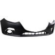 3467A-87-0 Front Primed Bumper Cover, White Glove Premium Unfolded Delivery,  w/ Tow Hook Hole, Hatchback/Sedan