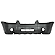 587-87-8 Front Textured Bumper Cover, White Glove Premium Unfolded Delivery,  XLT/Hybrid Models, With Fog Light Holes, Without Parking Aid Sensor Holes, Without Fender Flare Holes