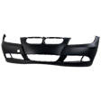 BM323I99-87-0 Front Primed Bumper Cover, White Glove Premium Unfolded Delivery,  Sedan (E90)/Wagon (E91), For Models Without M Package, Without Park Distance Control Sensor Holes, Without Headlight Washer Holes