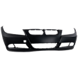 BM323I99-87-0 Front Primed Bumper Cover, White Glove Premium Unfolded Delivery,  Sedan (E90)/Wagon (E91), For Models Without M Package, Without Park Distance Control Sensor Holes, Without Headlight Washer Holes
