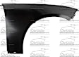 CHCHAR15-31R Front, Passenger Side Fender