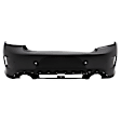 CHCHAR15C-89QU Rear Primed Bumper Cover, White Glove Premium Unfolded Delivery,  For Models With Park Assist System, CAPA Certified