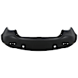 MA616-89Q-0 Rear Primed Bumper Cover Upper, Textured Bottom, Standard Type, White Glove Premium Unfolded Delivery, Sedan, CAPA CERTIFIED 