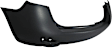 1651-89Q-0 Rear Primed Bumper Cover 3.5L, 6Cyl