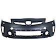 2015 Toyota Prius Plug-In - Front Primed Bumper Cover, For Models With LED Headlights, White Glove Delivery