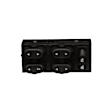 DS-2158 Front, Driver Side Standard OE Replacement Window Switch Black 5 Buttons