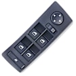 DWS-1196 Front, Driver Side Window Switch, Black, without Auto Dimming Mirrors